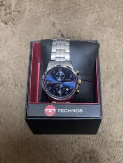 TECHNOS クロノグラフ 腕時計 ブルー