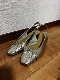 【ほぼ新品】LE TALON 4cmギャザーバレエスリングバック