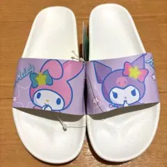 【未使用タグ付き】メロクロ　シャワーサンダル　マイメロ クロミのサムネイル