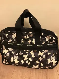 【美品】 レスポートサック ボストンバッグ バタフライ 蝶柄