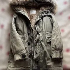 moussy オリーブ色 フード付き モッズコート