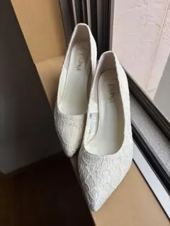 ESPRIT ホワイト レース パンプスのサムネイル