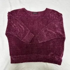 【イング】Vネック　長袖ニット　ドルマンスリーブ