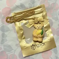 新品未使用】Q-pot. テディベア クッキー ネックレス レッドハート