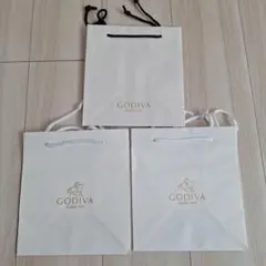GODIVA ショップ袋 3枚セット ホワイトのサムネイル