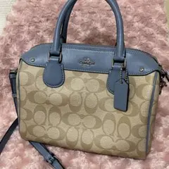 COACH ミニハンドバッグ ブラウン/ネイビーのサムネイル
