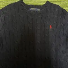 Polo Ralph Lauren ネイビー ケーブルニット M