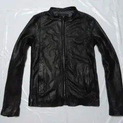 希少日本製 美品◆シャマｓｈａｍａ　レザージャケット黒Ｓ◆ライダースbブルゾン