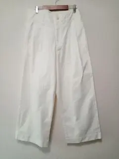 le ciel de HARRISS タック入ワイドパンツ ホワイト