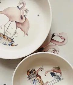 コンゲススロイド　食器セット　フラミンゴ　お食い初め　出産祝い　新品未使用