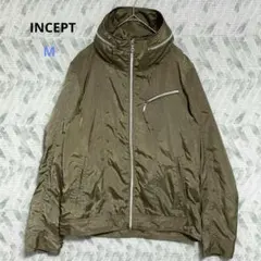 インセプト ナイロンブルゾン（M）カーキ ハイネックジップ 軽量