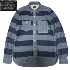 Schott Bros. チェックシャツ ブルー系 Mサイズ Schott Bros. チェックシャツ ブルー系 Mサイズ - メルカリ