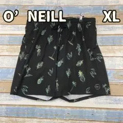 オニール サーフパンツ XL 黒 海水パンツ パームツリー ハーフ【か134】