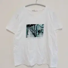 【Cutie Blonde】フォトプリント 半袖Tシャツ ホワイト M デイリー