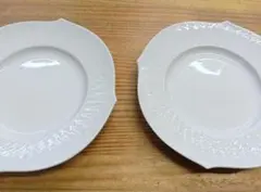 マイセン☆Meissen 波の戯れ ホワイト プレート 19cm 2枚のサムネイル