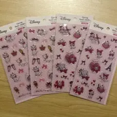 セリア　ディズニー　おしゃれキャット　マリーちゃん　エポキシラメシール　4枚
