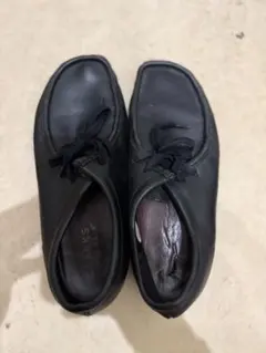 CLARKS ブラック レザー　モカシン