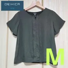 ORIHICA RHYME 半袖ブラウス カーキ M オリヒカ ライムのサムネイル