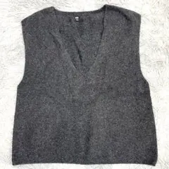 【UNIQLO】ユニクロ レディース 3DスフレヤーンVネックベスト Lサイズ