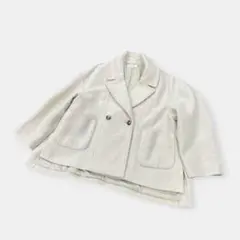 MOUSSY マウジー ウール混 ショートコート アイボリー サイズ1 ゆったりのサムネイル