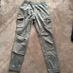 トゥルーレリジョン　カーゴパンツ カーキ　ゴムウエスト