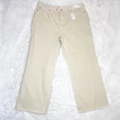新品未使用 UNIQLO カイハラ ワイドストレートジーンズ 36 ベージュ
