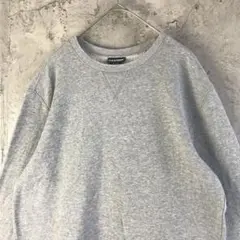 A3965古着　スウェット　グレー　無地　90s Y2K