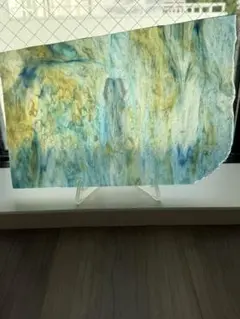 ステンドグラス資材　板ガラス、端ガラス 青、黄色、ライトグリーン　他　4種