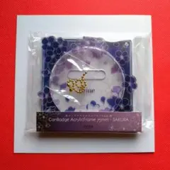 ❣️大人気❣️　フクヤ　缶バッジアクリルフレーム　75mm　桜　夜桜