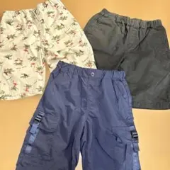 GU ユニクロ　他　フラミンゴ柄・無地・カーゴハーフパンツ3点セット