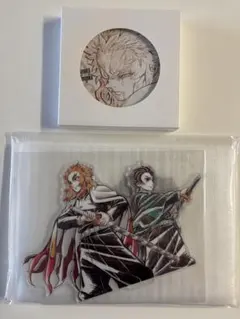 鬼滅の刃 煉獄杏寿郎 竈門炭治郎 背景付きアクリルスタンド コースター