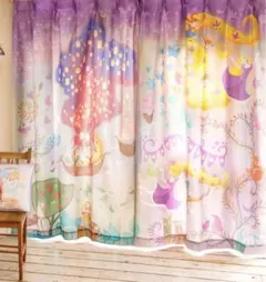 新品★TDR限定品★カーテン★ラプンツェル★壁画★イラスト★ディズニー 新品☆TDR限定品☆カーテン☆ラプンツェル☆壁画☆イラスト