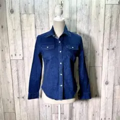 UNIQLO ユニクロ(M)デニムシャツ カジュアルシャツ