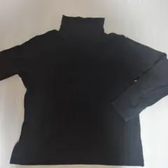 黒 タートルネック 長袖 トップス