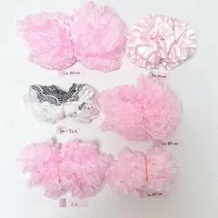 レース　リボン　ピンク　まとめ売り　セット
