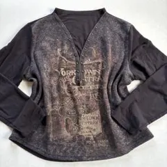 古着　長袖Tシャツ フェアリーグランジ　コケット　y2k ダークコア