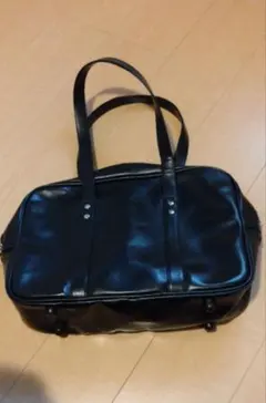 【定番サイズ】スクールバッグ スクバ 合皮 黒 A4サイズ コスプレ