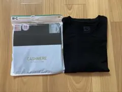 2枚組 ユニクロ 極暖ヒートテック カシミヤブレンドクルーネックT ブラック M
