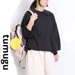 完売品　ツムグ　ミディアムコットン天竺　衿つきプルオーバー