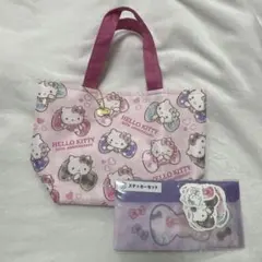 ハローキティ 50周年記念 バッグとステッカーセット