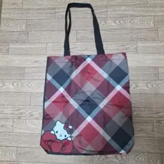 ハローキティ チェック柄 トートバッグ