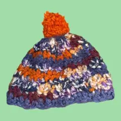 c*l様 カラフルなニット帽 ポンポン付き
