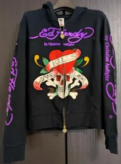 Ed Hardy エド ハーディー パーカー ジップアップ ブラック スカルのサムネイル