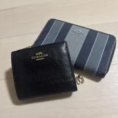 COACH 長財布 F74597 ブラック/チャコール シグネチャー柄 - メルカリ