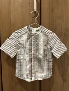 H&M ストライプ柄 半袖シャツ 80