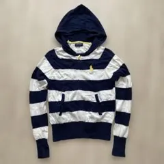Ralph Lauren ラルフローレン　ボーダー　ニットパーカー 150ポニー