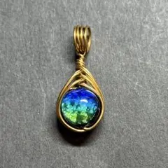 WP312SG ホタルガラス とんぼ玉 ペンダントトップ 蓄光 ケラママリン