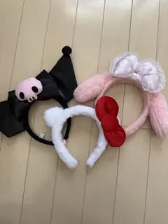 ピンクウサギ耳カチューシャ