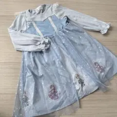 アナ雪/ 110/チュール切替ワンピース