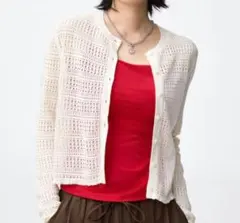 GU 透かし編みカーディガン 30 NATURALのサムネイル